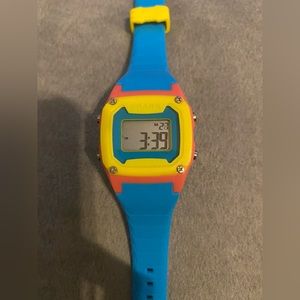 Freestyle Colorblock Digital Watch in Blue, Yellow, and Pink